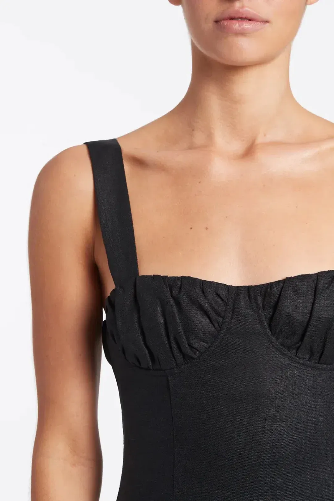 Sir The Label Bettina Midi Dress In Black Size 8 for rent on The Volte - main image