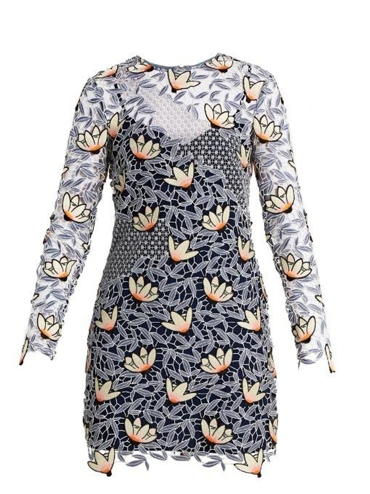 Self Portrait Guipure Lace Mini Dress Size 10 - Image 4