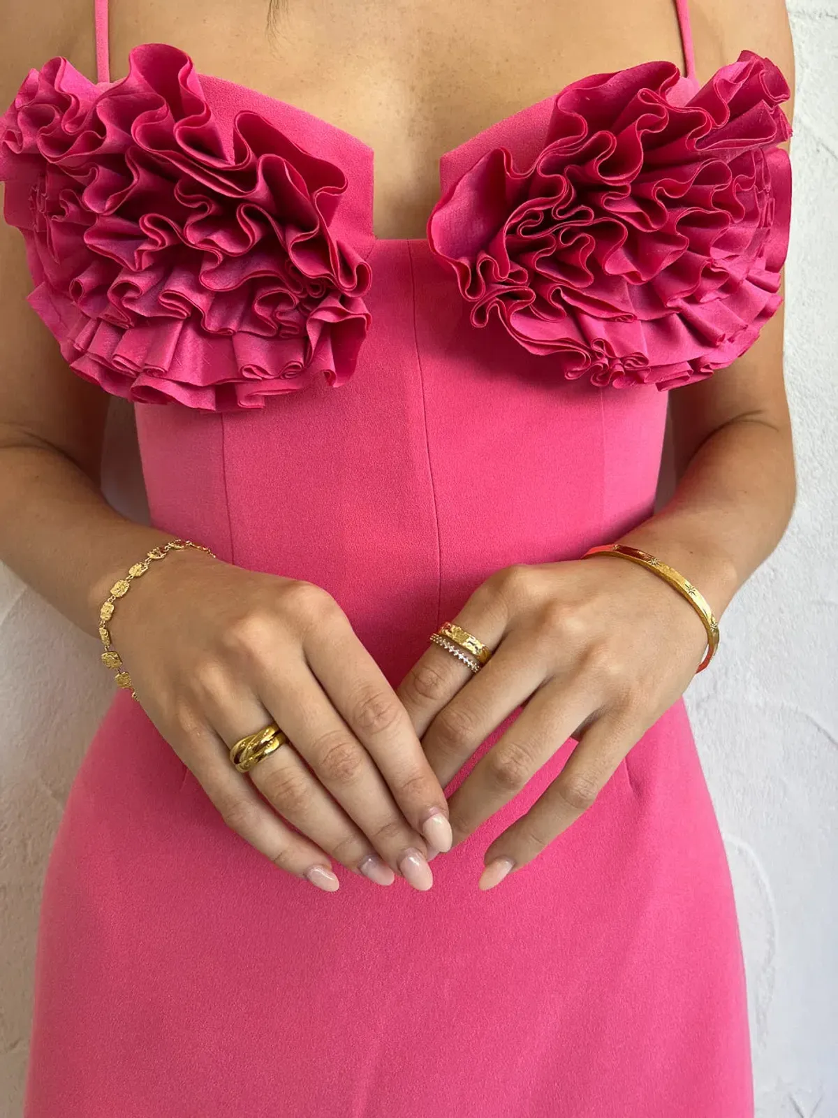 Rachel Gilbert Margot Mini Dress in Pink Size AU 12 - Image 3