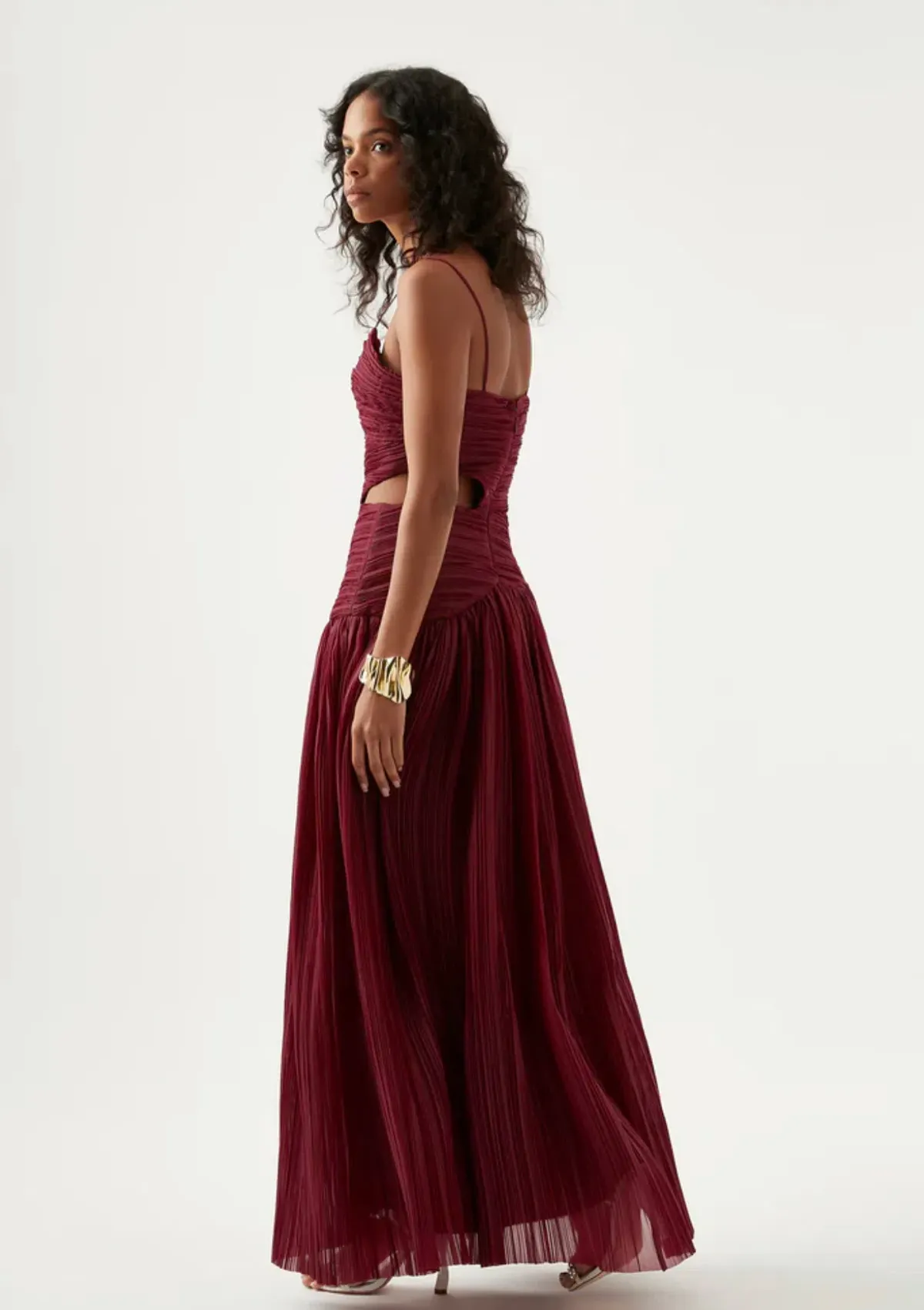 Aje Laurier Wave Maxi Dress Burgundy Size 12 / L - Image 6