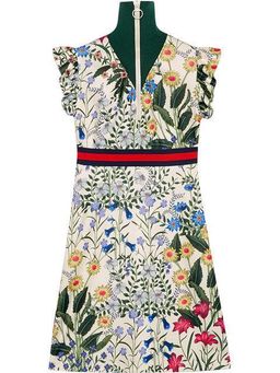 Gucci Floral Jersey Dress Print Size 10 for rent on The Volte - image 4