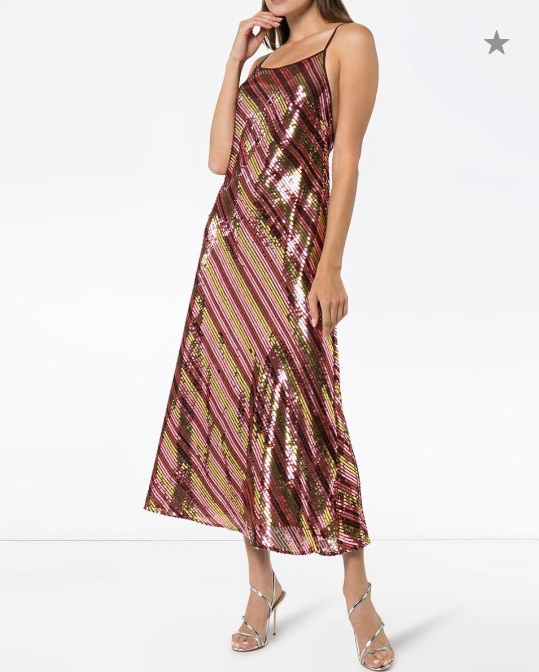 Rixo Sylie sequinned embellished midi dress Size 12 for rent on The Volte - main image