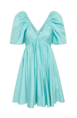 Aje Gabrielle Plunge Mini Dress Spearmint Blue Size 8 / S for rent on The Volte - image 4