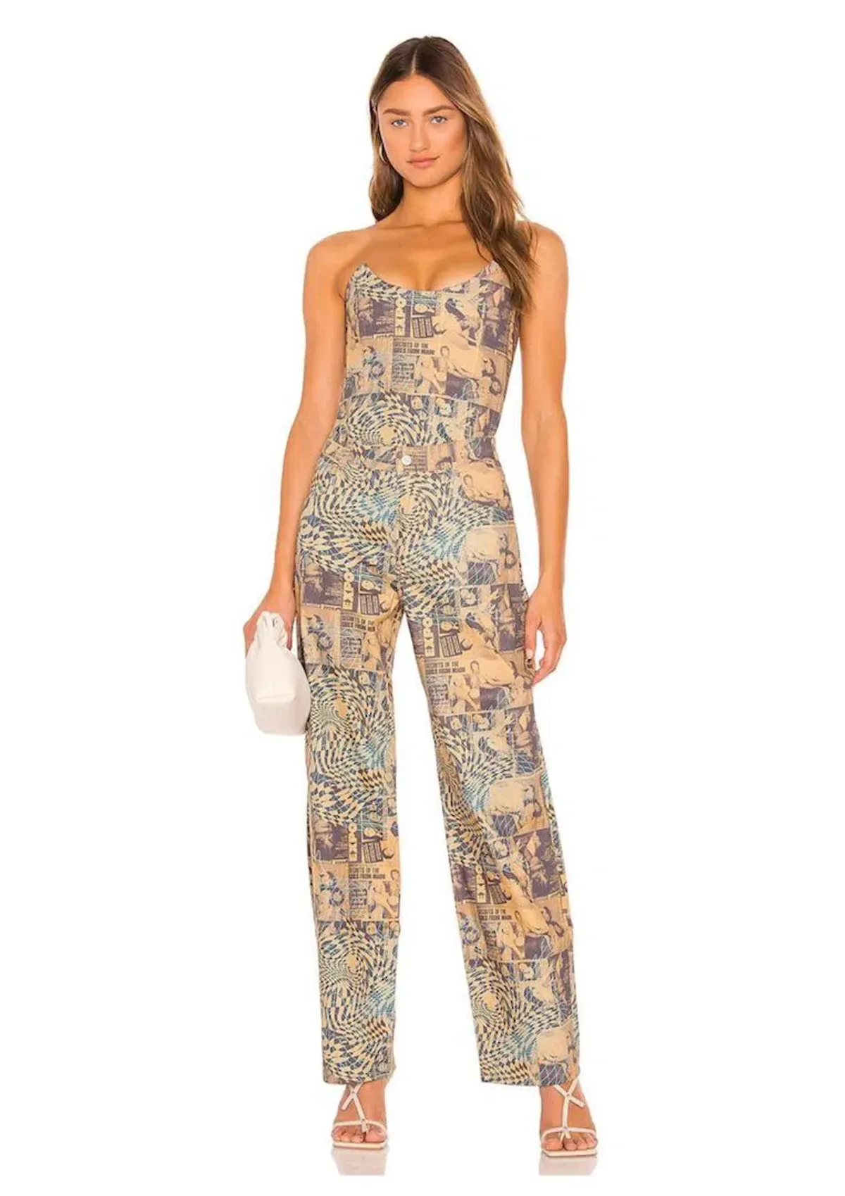 Miaou Leia Corset and Fargo Pants Set Wanted Print Size XS Top Size S Pants - Image 1