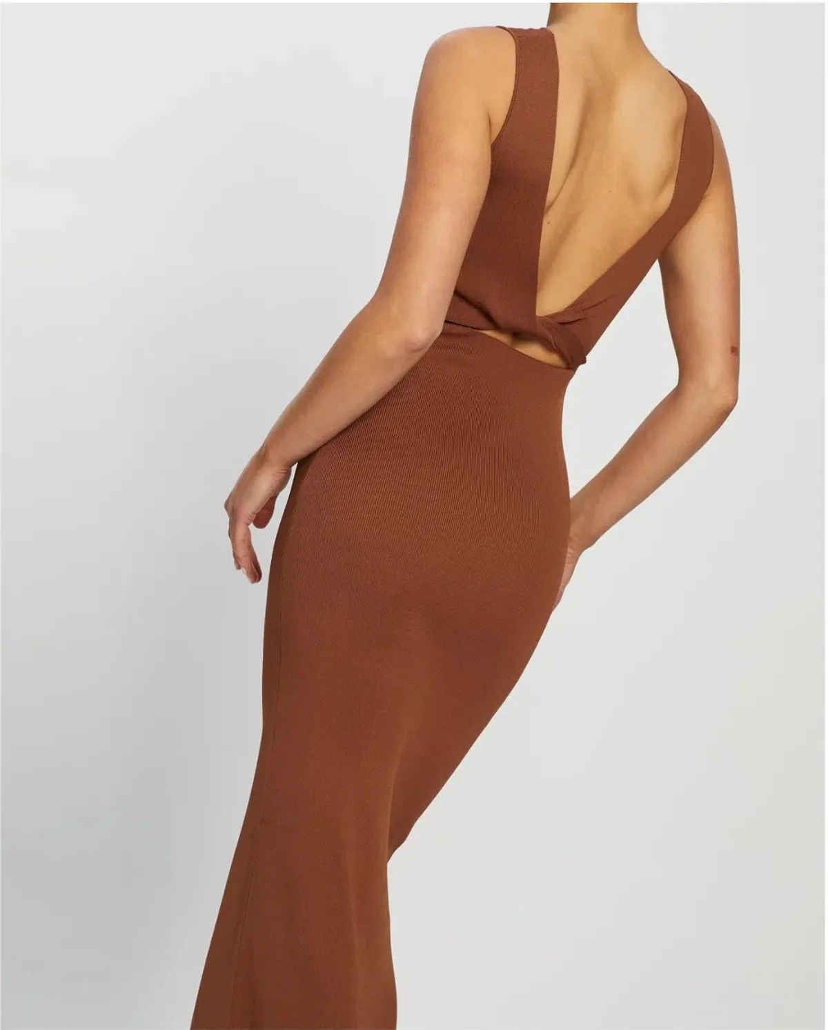 Bec & Bridge Sorbet Summer Midi Dress Brown Size AU 10 - Image 2