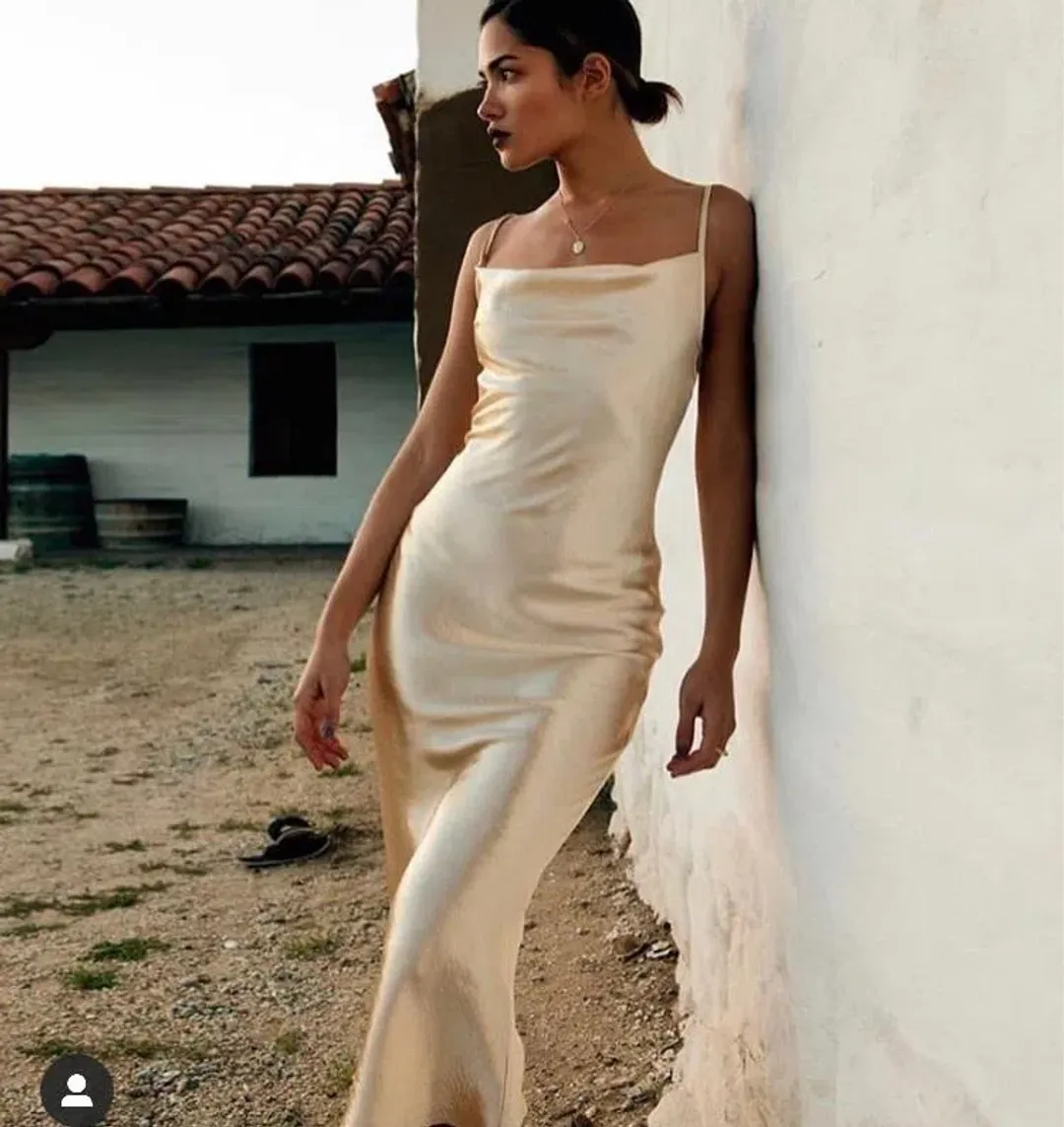 Rat & Boa Sofia Midi Dress Gold Size S / AU 8 for rent on The Volte - main image