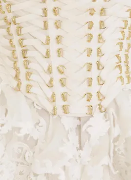 Zimmerman Coaster Corset Laced Dress in Ivory Size 0 / AU 8 for rent on The Volte - image 2