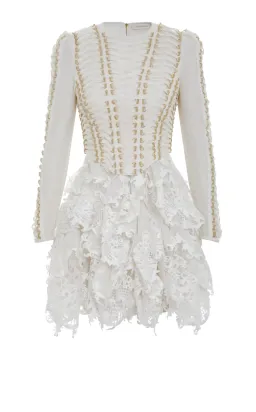 Zimmerman Coaster Corset Laced Dress in Ivory Size 0 / AU 8 for rent on The Volte - image 4