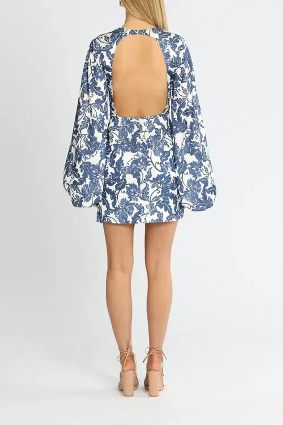 Significant Other Holly Mini Dress Blue Print Size 8 for rent on The Volte - main image