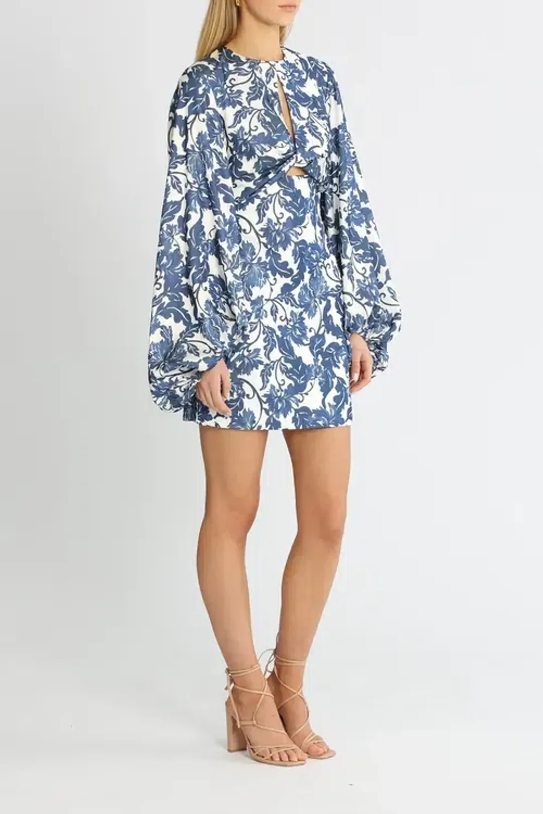 Significant Other Holly Mini Dress Blue Print Size 8 for rent on The Volte - main image