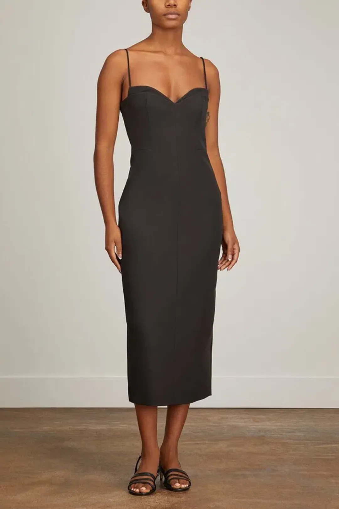 Rachel Gilbert The Bodie Midi Dress Black Size 8 for rent on The Volte - main image