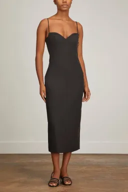 Rachel Gilbert The Bodie Midi Dress Black Size 8 for rent on The Volte - image 1
