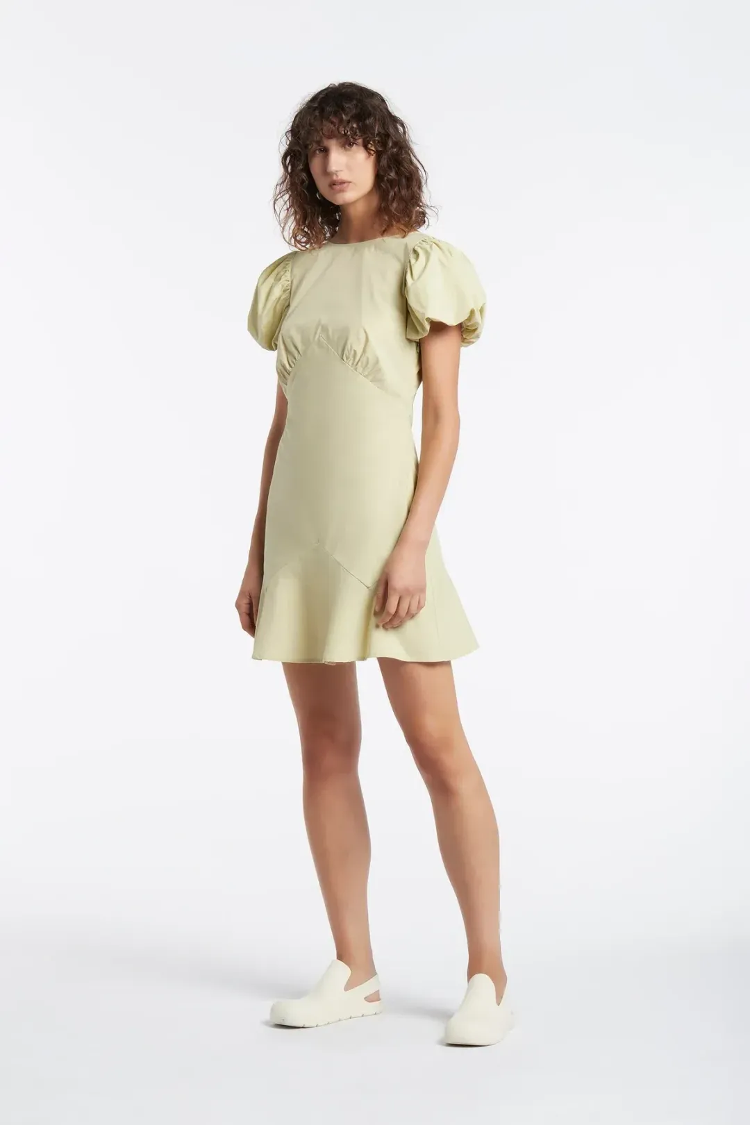 Sir the Label Mason Panelled Mini Dress in Pistachio Green Size 10 for rent on The Volte - main image