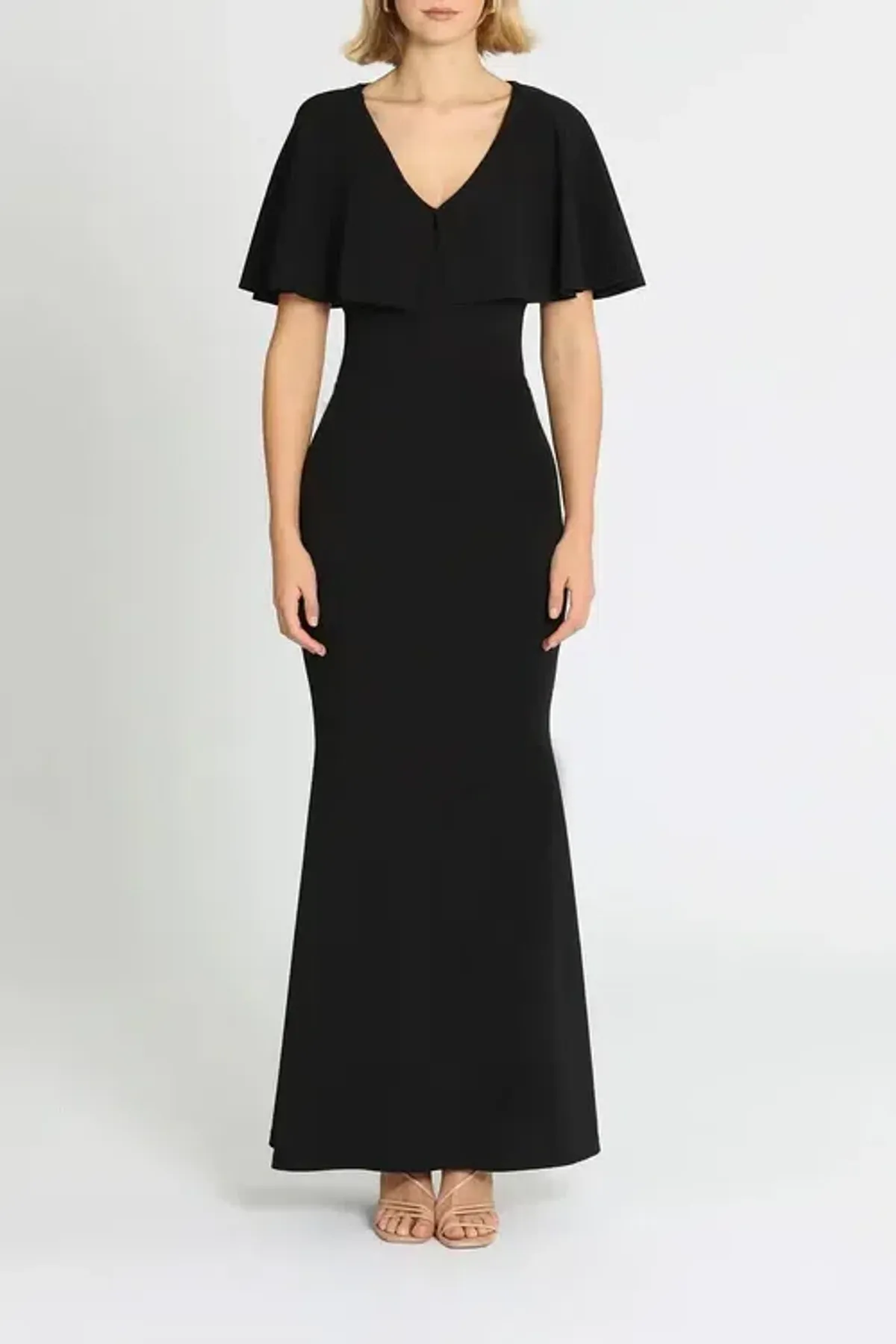 Pasduchas Mrs Carter Gown Black Black Size 10 for rent on The Volte - main image