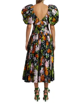 AJE - Gabrielle Plunge Midi Dress Floral - Size 10 for rent on The Volte - image 4
