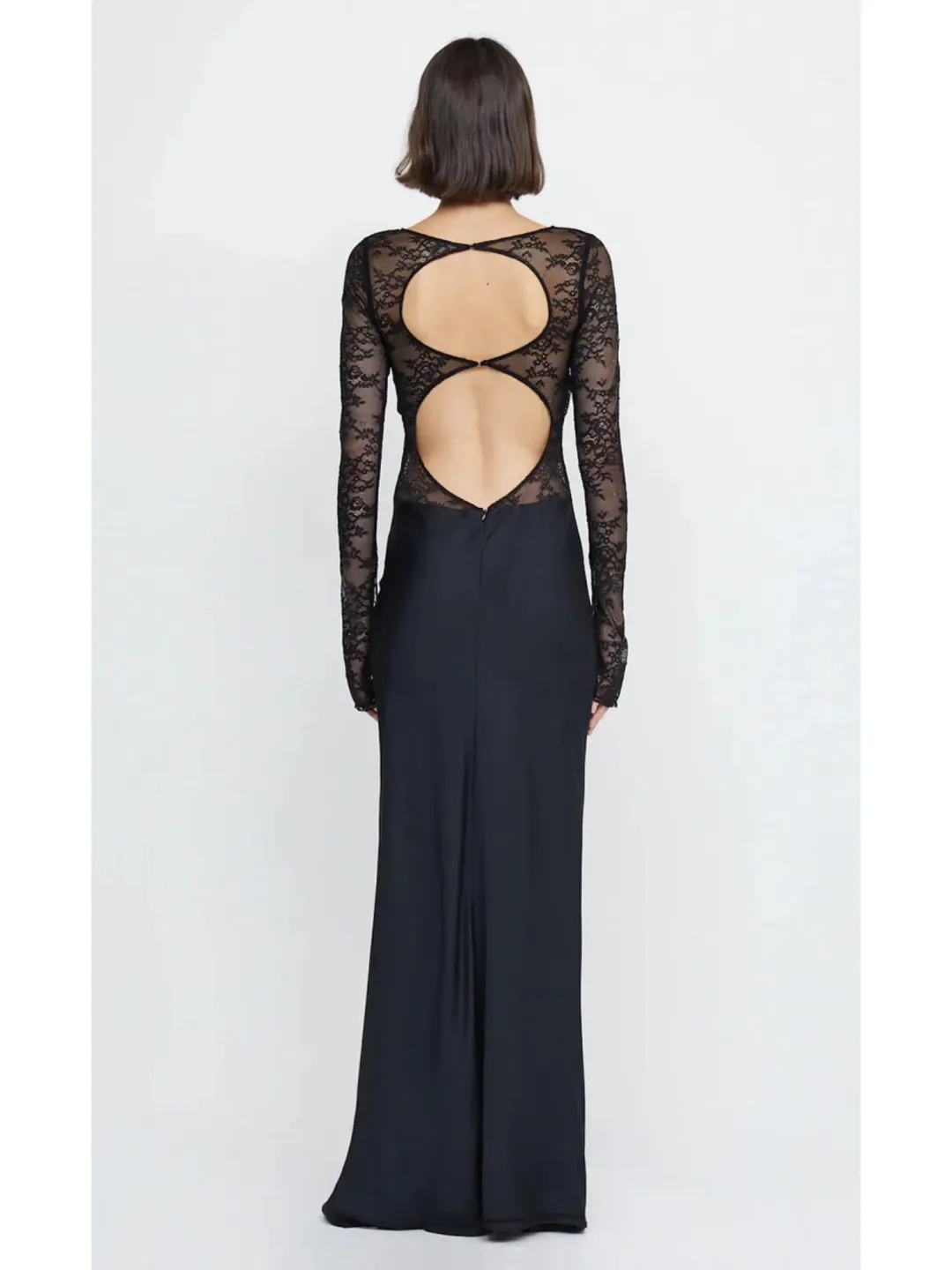 Bec & Bridge Nora Lace Long Sleeve Maxi Dress Black Size AU 8 for rent on The Volte - main image