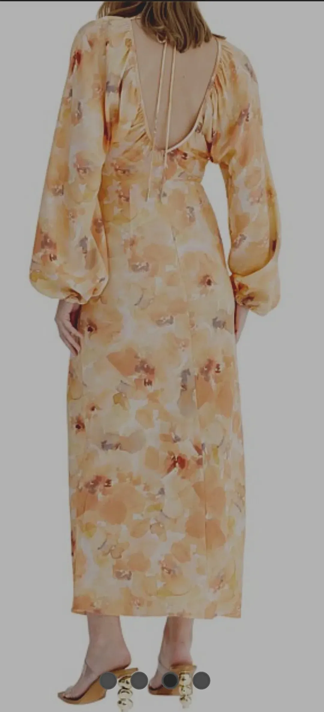Significant Other Libby Long Sleeve Midi Dress Floral Size 8 for rent on The Volte - main image