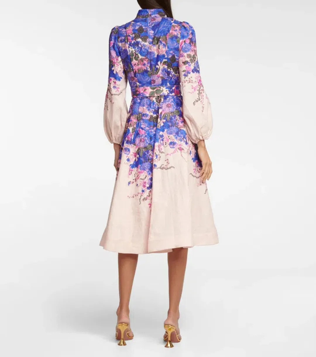 Zimmermann High Tide Buttoned Midi Dress Floral Size 1 / AU 10 for rent on The Volte - main image