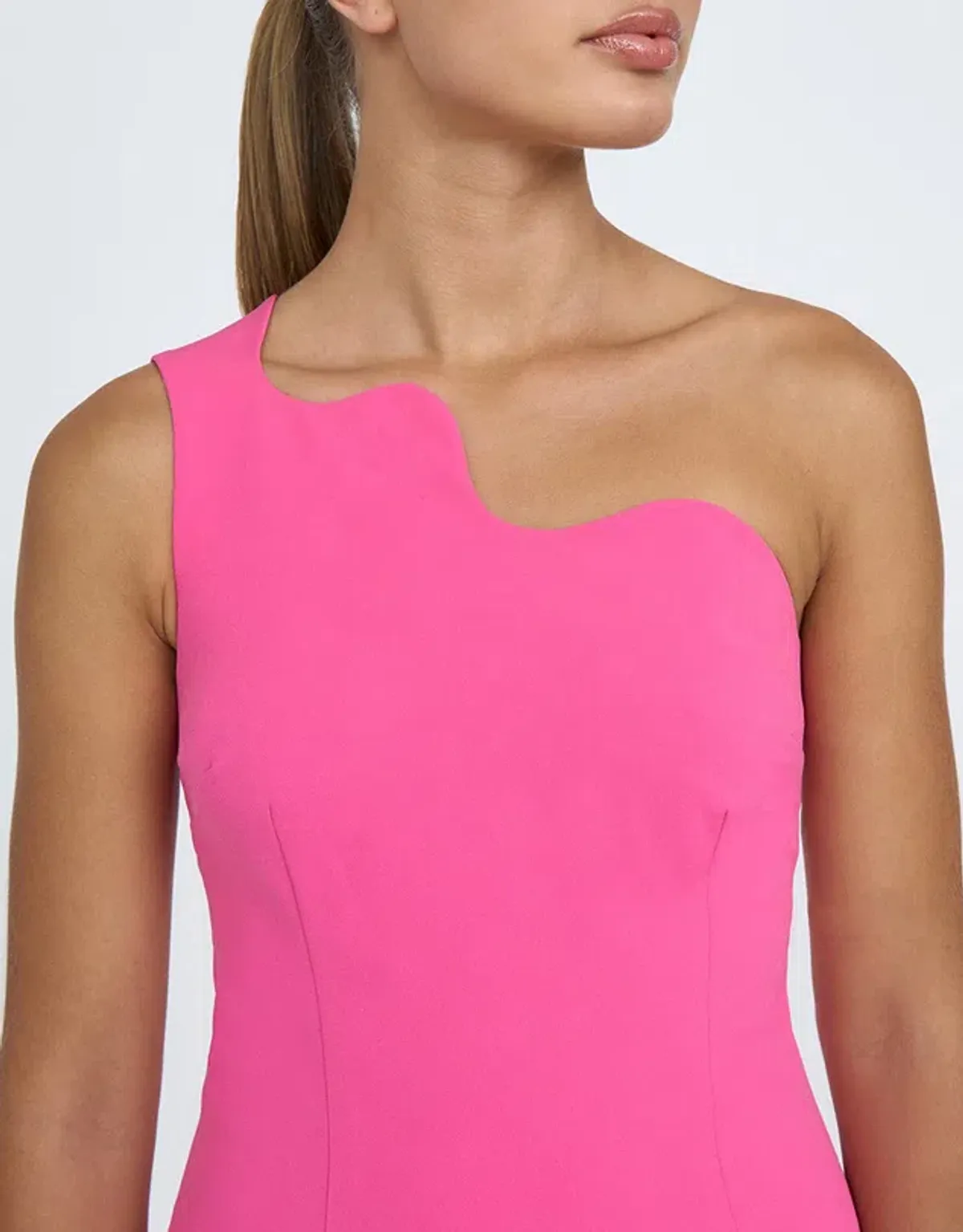 By Johnny Wave One Shoulder Mini Dress Pink Size AU 12 - Image 3