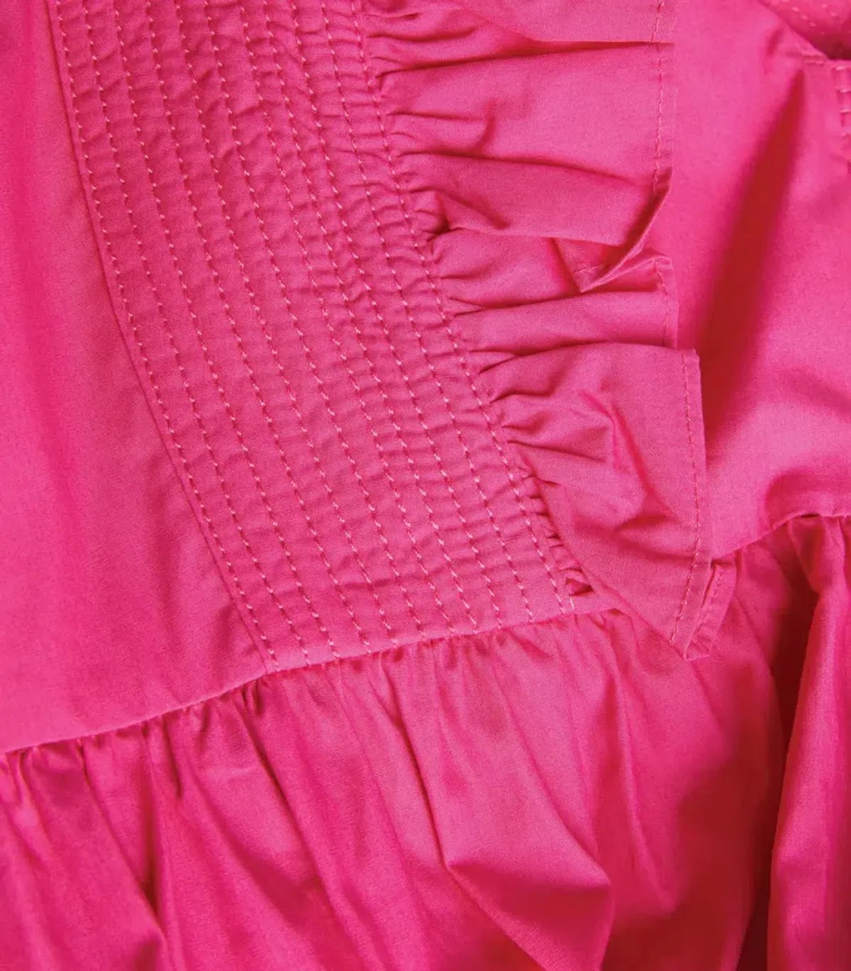 Self-Portrait Ruffled Cotton Poplin Maxi Dress in Pink Size 12 - Image 3