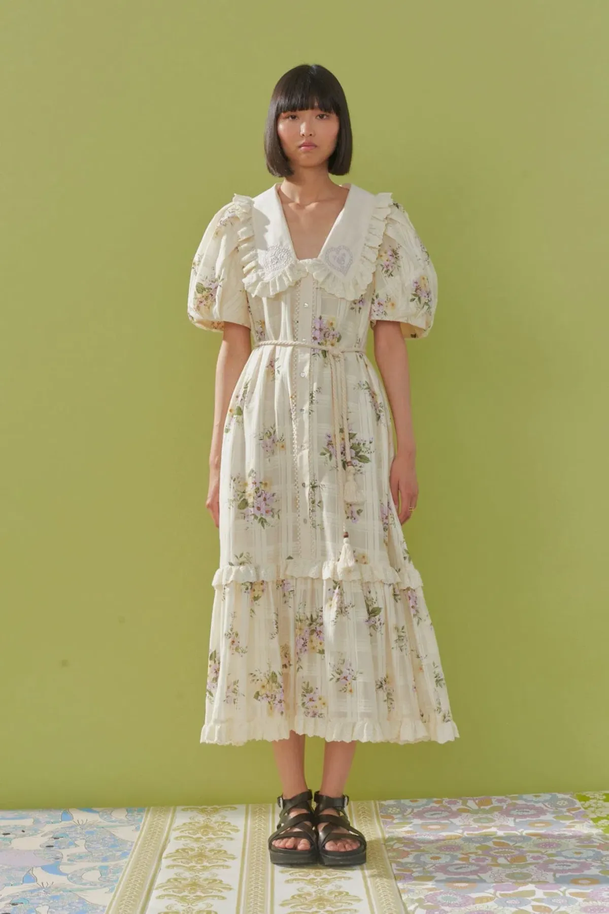 Alemais Margot Midi Dress Floral Size 12 - Image 1