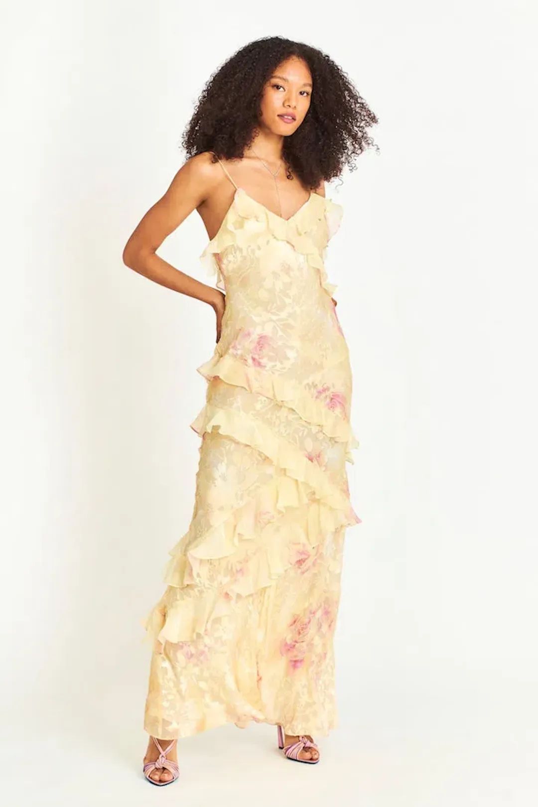 LoveShackFancy Rialto Maxi Dress Yellow Size 8 for rent on The Volte - main image