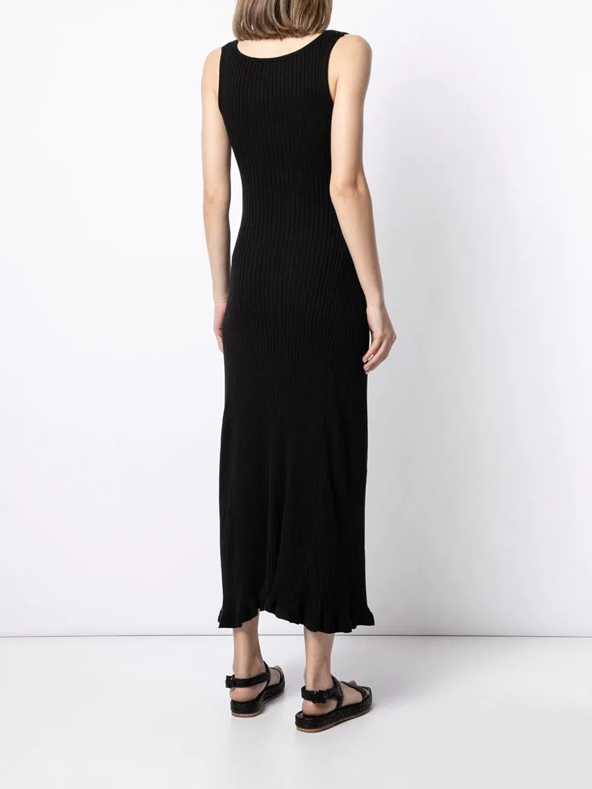 Anna Quan Dido Rib Knit Midi Dress Black Size 8 - Image 6
