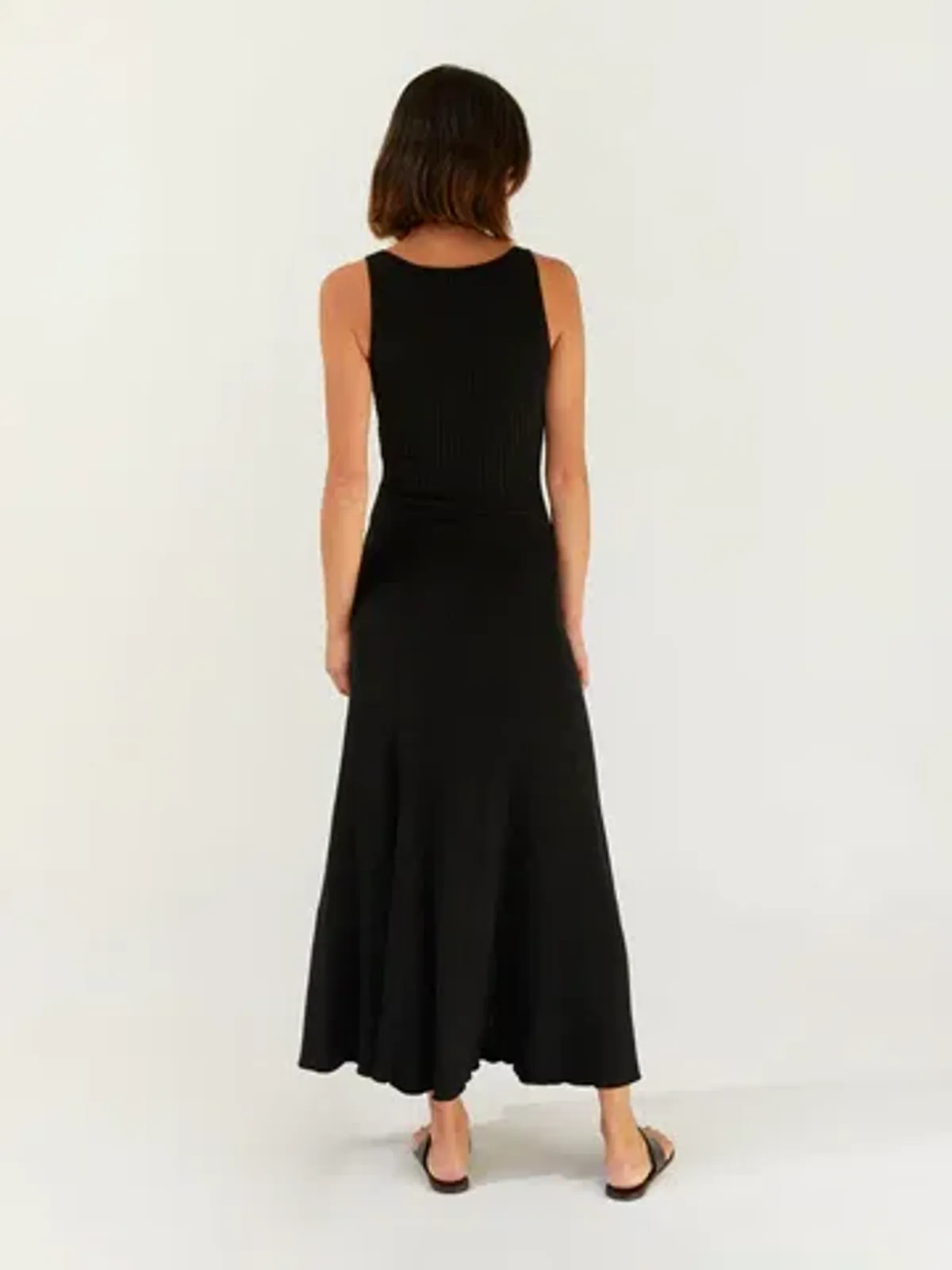 Anna Quan Dido Rib Knit Midi Dress Black Size 8 - Image 9