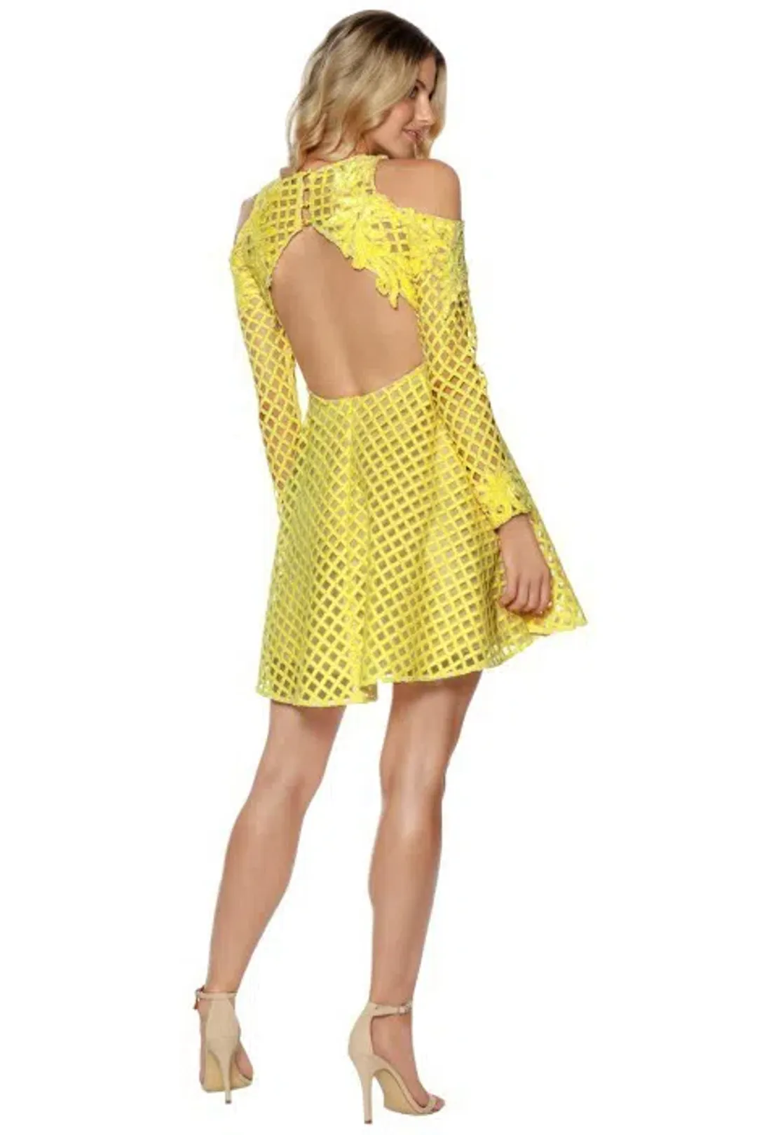 Thurley Hybrid Dress Yellow Size 8 for rent on The Volte - main image