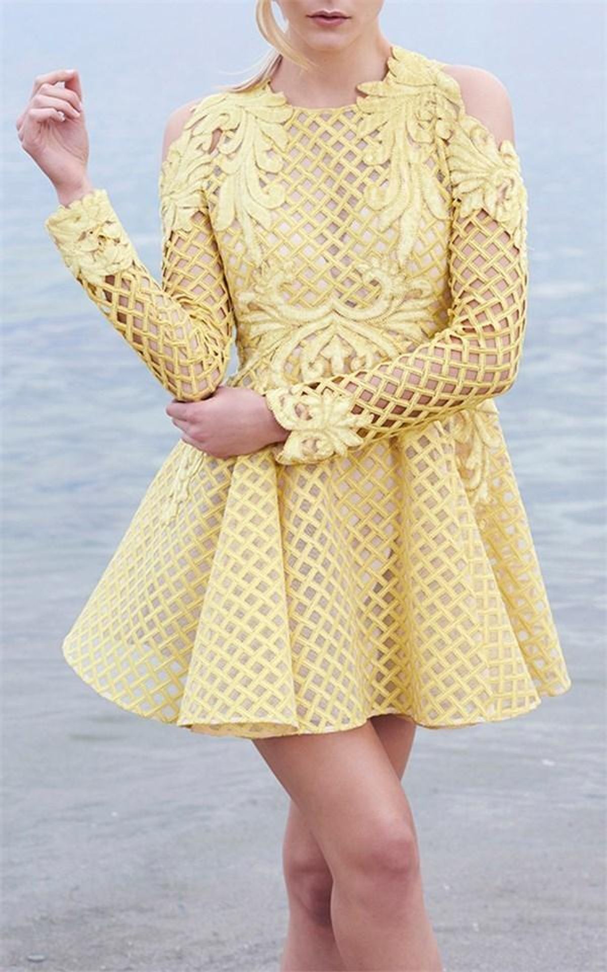 Thurley Hybrid Dress Yellow Size 8 - Image 3