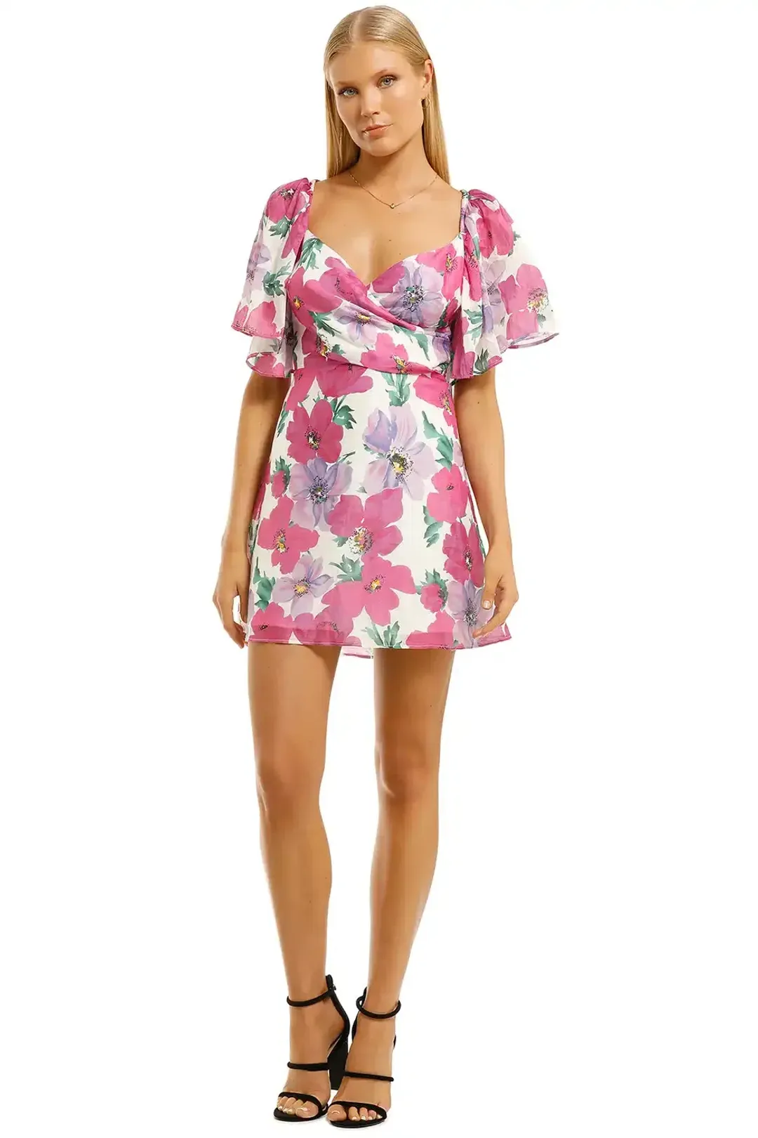 Talulah My Lover Mini Dress Poppy Paradise Multi Pink Print Size 6 for rent on The Volte - main image