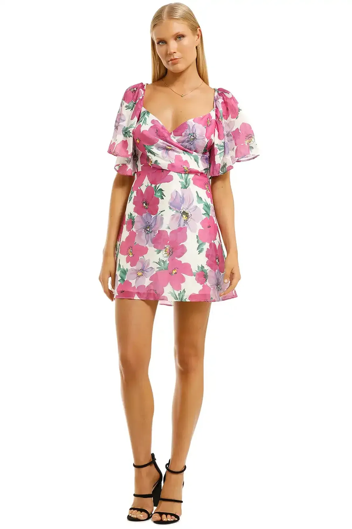 Talulah My Lover Mini Dress Poppy Paradise Multi Pink Print Size 6 for rent on The Volte - main image