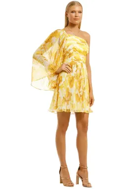 Talulah Sunshine Mini Dress Sunshine Rose Print Yellow Size 10 for rent on The Volte - image 2