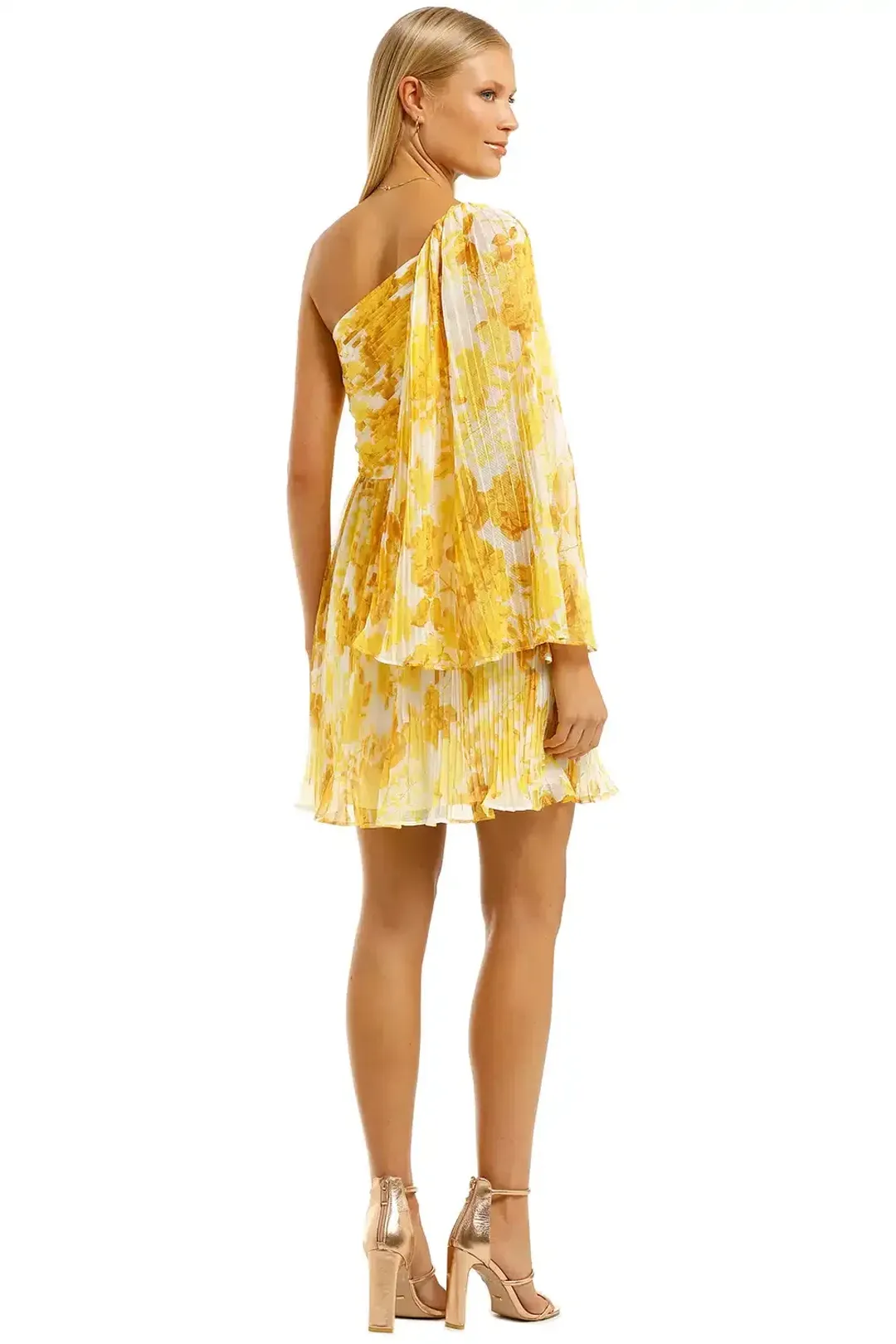 Talulah Sunshine Mini Dress Sunshine Rose Print Yellow Size 10 for rent on The Volte - main image
