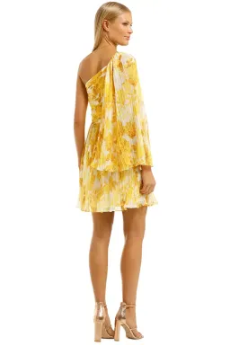 Talulah Sunshine Mini Dress Sunshine Rose Print Yellow Size 10 for rent on The Volte - image 3