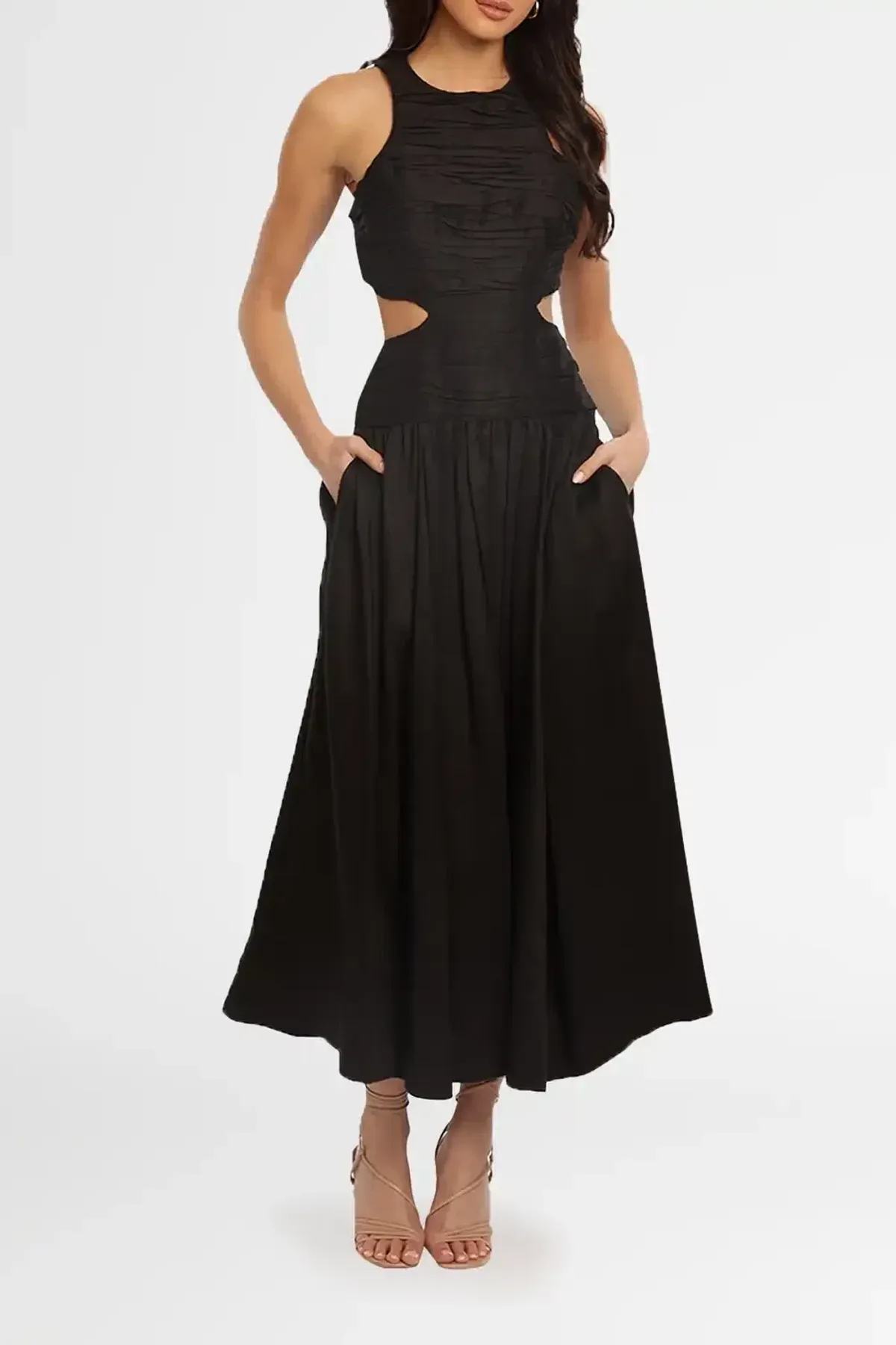 AJE Introspect Midi Dress Black Size 12 - Image 3