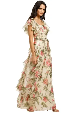 Alice McCall Salvatore Gown Gold Print Size 10 for rent on The Volte - image 2