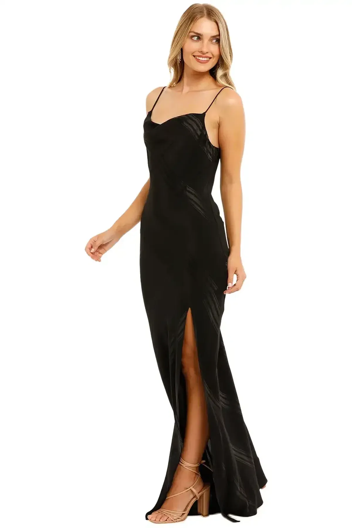 By Johnny Chelsey Slice Gown Black Size 10 - Image 3