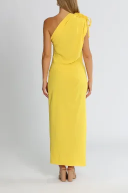 By Johnny Jasmine One Shoulder Dress Yellow Size 14 for rent on The Volte - image 3