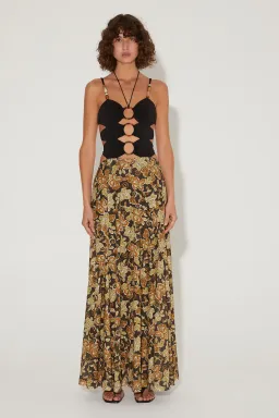 Hansen and Gretel Weaver Cut Out Floral Beaded Dress in Floral Size Small / AU 8 for rent on The Volte - image 3