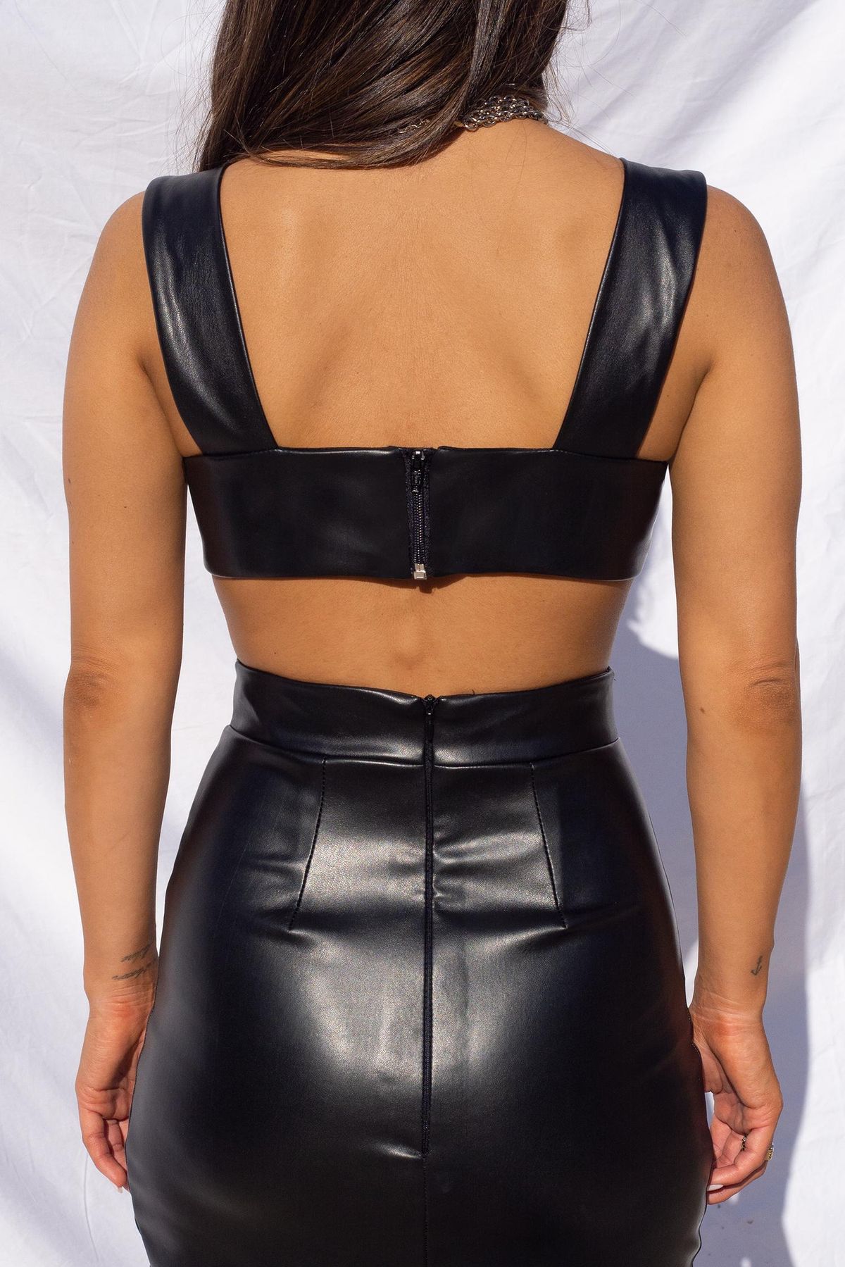 Effie Kats Thigh Split Midi Skirt and Crop Top Size XS - Image 3