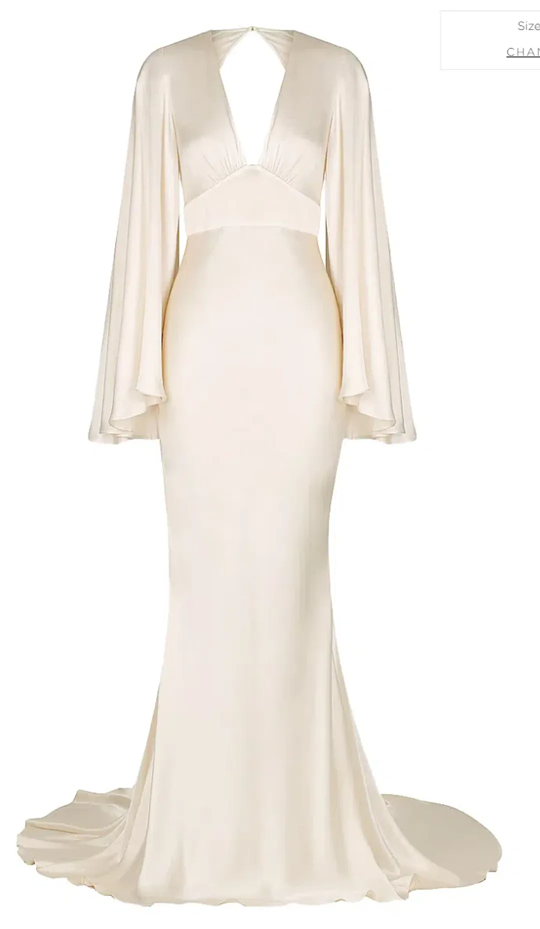 Shona Joy La Lune Backless Maxi Ivory Size AU 10 for rent on The Volte - main image