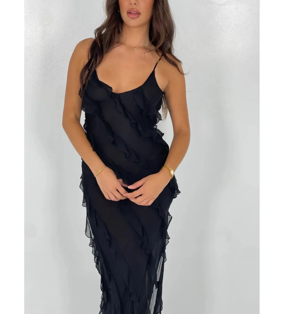 Rat & Boa Selena Maxi Dress Black Size S/AU 8 - Image 3
