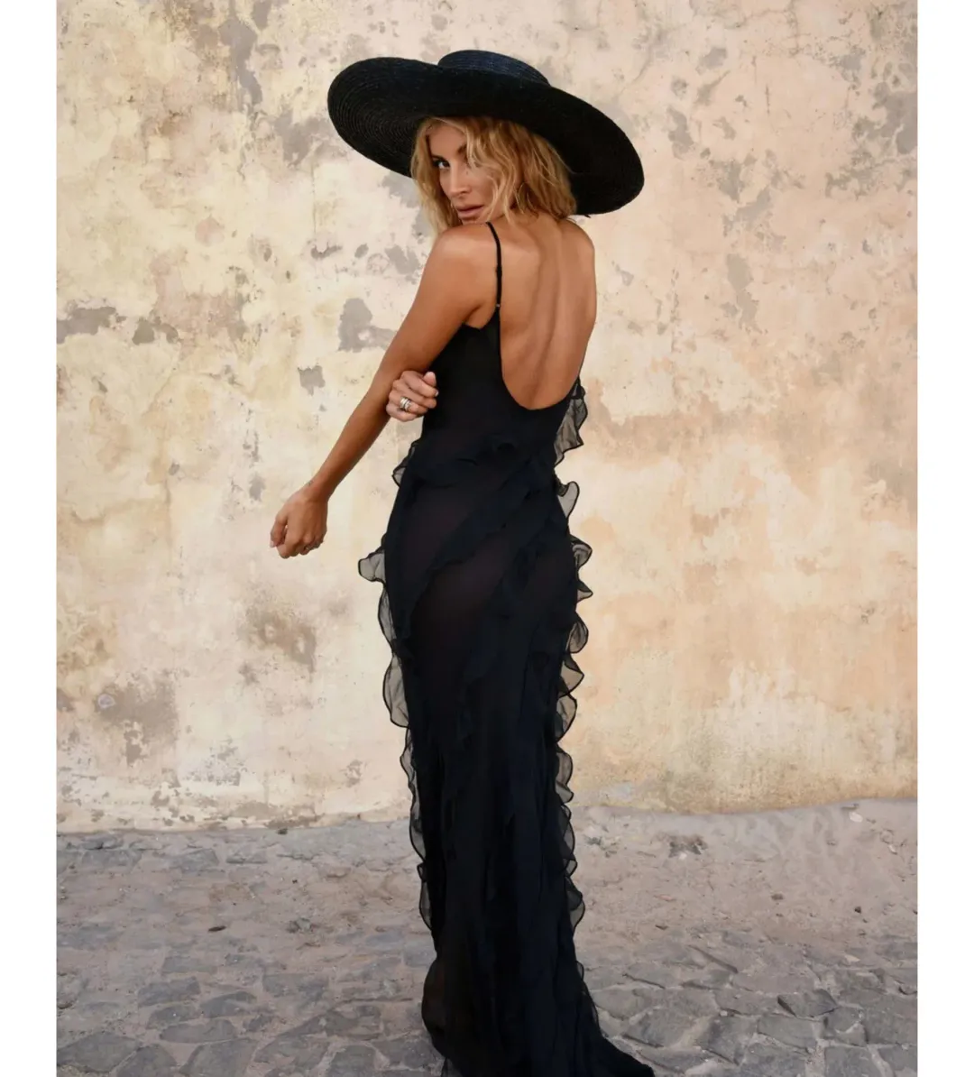 Rat & Boa Selena Maxi Dress Black Size S/AU 8 for rent on The Volte - main image