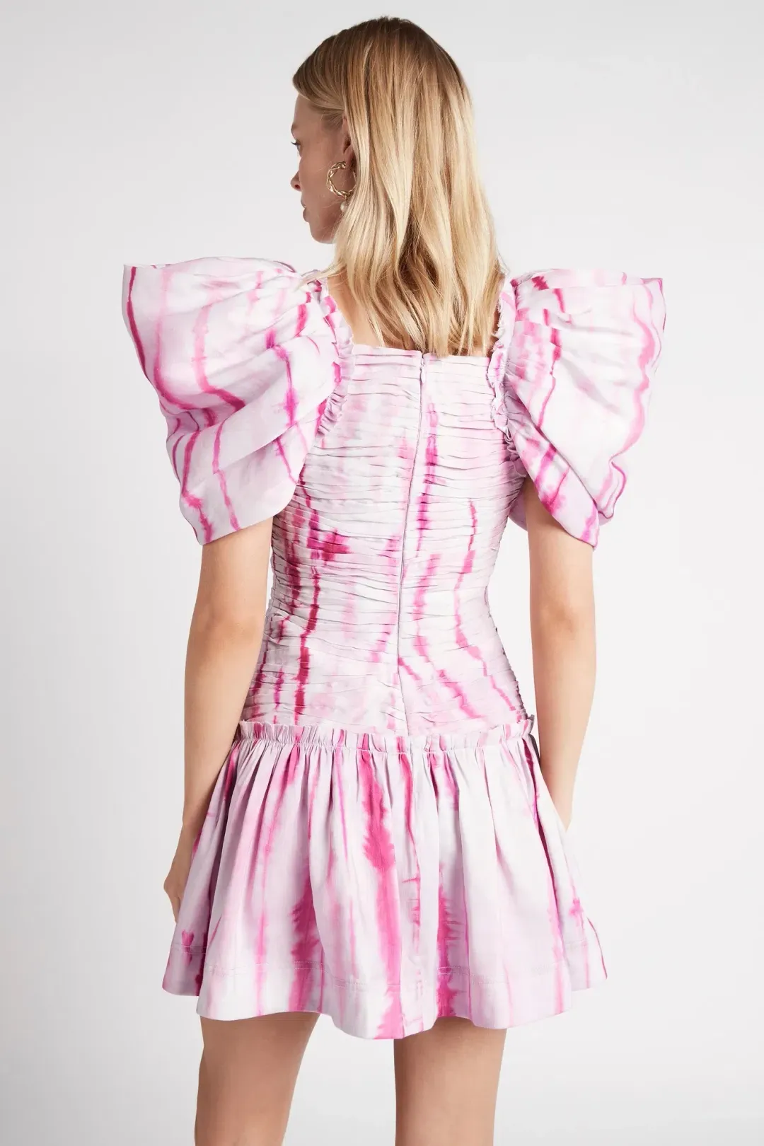 AJE Introspect Butterfly Mini Dress Ripple Tie Dye Size 10 for rent on The Volte - main image