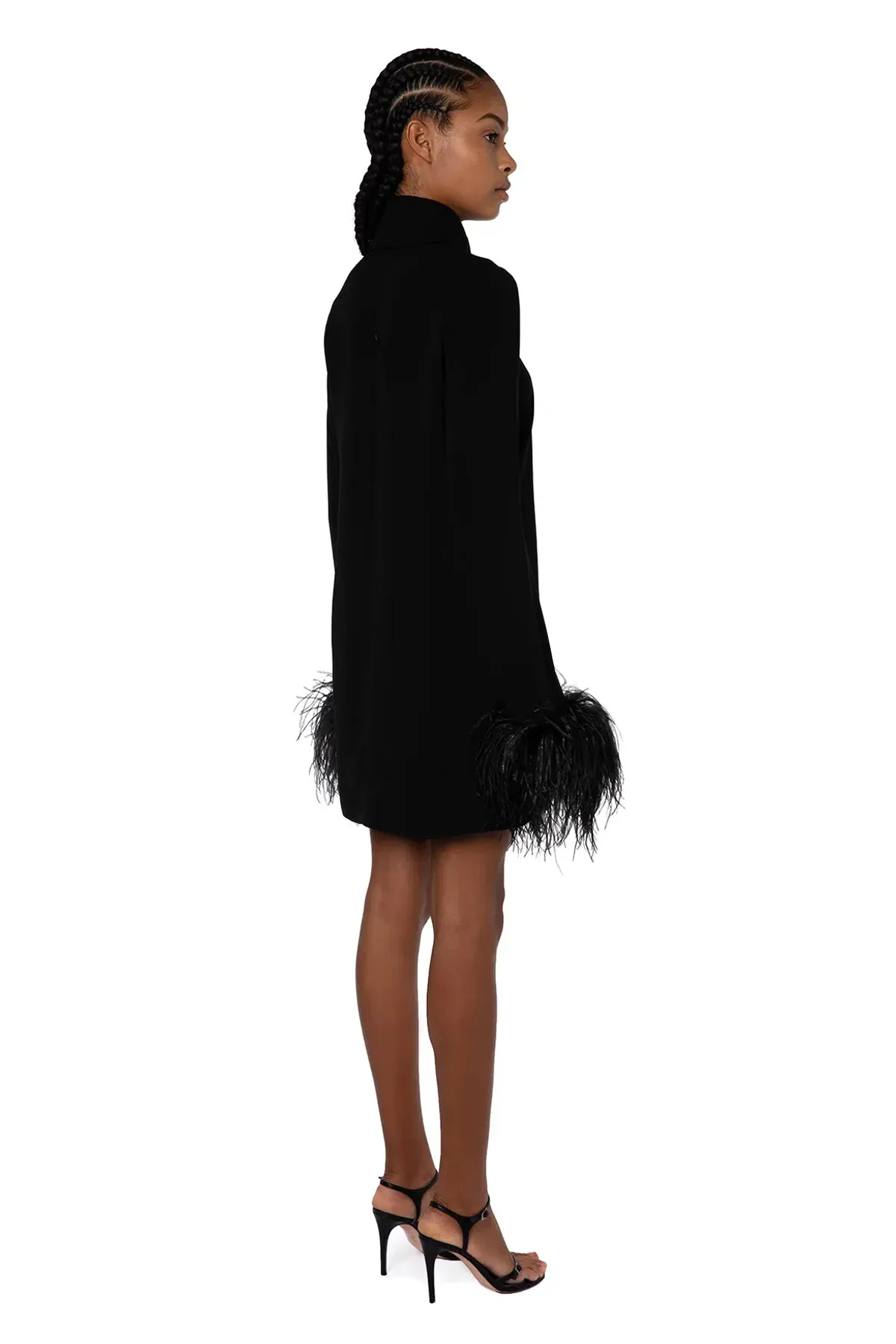 16Arlington Michelle Feather-Embellished Trim Mini Black Size AU 6 - Image 2