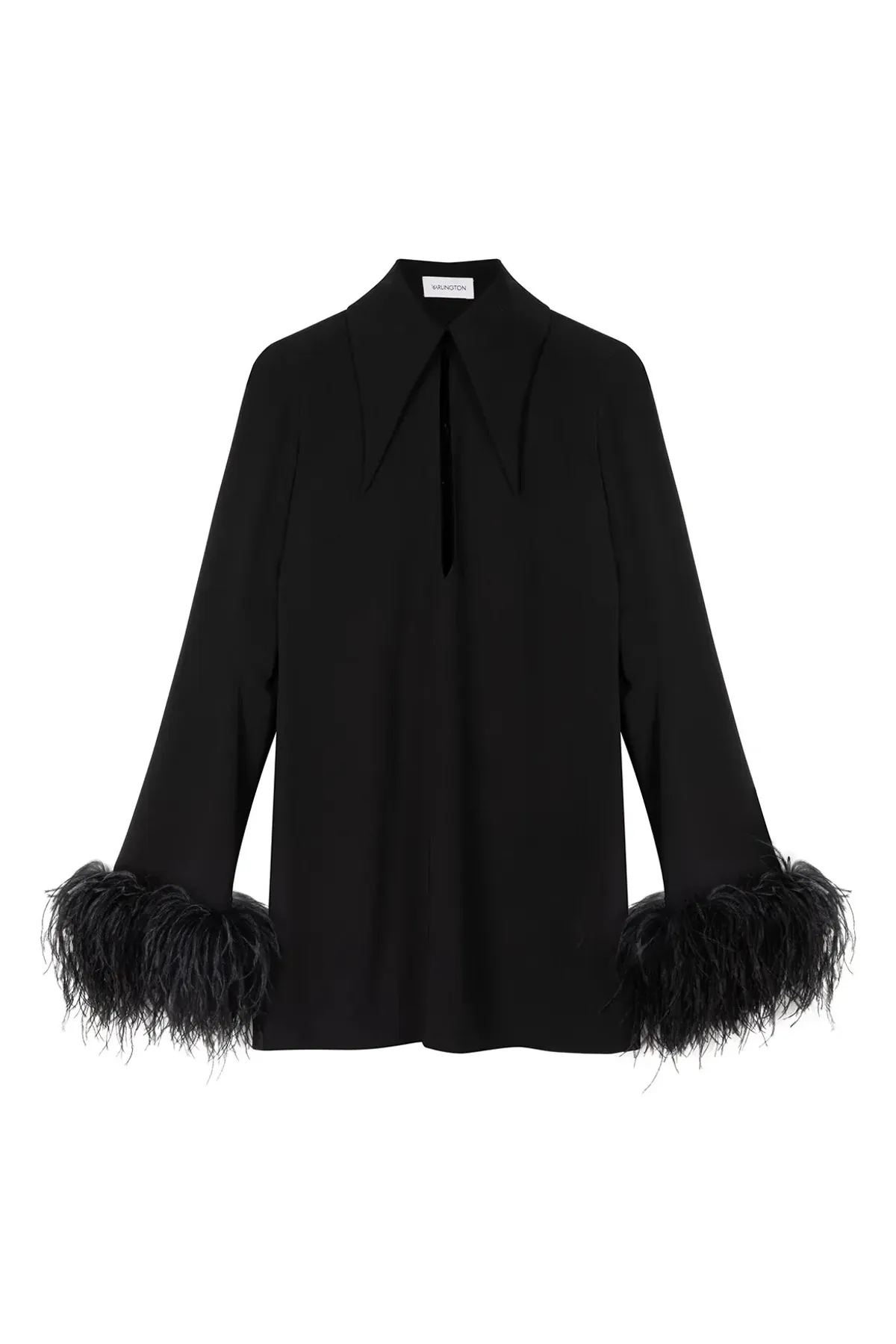 16Arlington Michelle Feather-Embellished Trim Mini Black Size AU 6 - Image 4