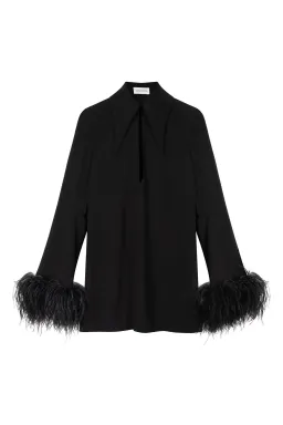 16Arlington Michelle Feather-Embellished Trim Mini Black Size AU 6 for rent on The Volte - image 4