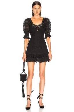 Jonathan Simkhai Crochet Lace Mini Dress Black Size 6 for rent on The Volte - image 1