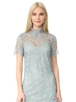 Self Portrait Peep Back Mini Dress - Icey Blue size 10 for rent on The Volte - image 1